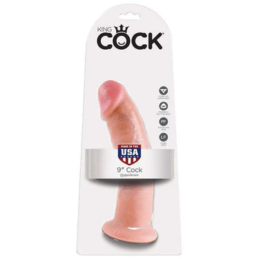 Dildo Realistico King Cock 23 cm con Base Ventra, Sicuro e Impermeabile